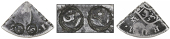 St. Lucia, Decree of October 1811, One-and-a-Half Escalin, SPAIN, a cut quarter segment of a Four Réales, Madrid,...