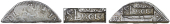 St. Lucia, ——— Two Livres Five Sous, viceroyalty of peru, a side cut segment of a Spanish-American 8 Réales,...
