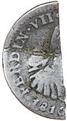 Barbados (General West Indies), Two Doggs (valued at Threepence), Ferdinand VII, a cut half segment of a...