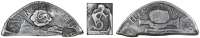St. Vincent, ——— Half-Dollar, Charles IIII, a lightweight cut half segment of a Spanish-American 8 Réales,...