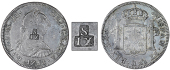 St. Vincent, ——— Nine Bitts, MEXICO, Charles III, 4 Réales, 1783ff, Mexico City, obv. countermarked s/ix...