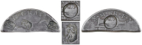 St. Vincent, St. Lucia-St. Vincent, Issues of c. 1798 on St. Lucia, Four Escalins, MEXICO, Charles IIII, a...