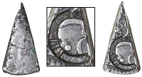 Grenada, Issues of c. 1786, One Bitt (value Ninepence, after 21 March 1787 reduced to Sixpence), a lightweight cut...