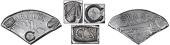 Grenada, ——— Four Bitts, Charles IIII, a cut third segment of a Spanish-American 8 Réales, obv. countermarked...