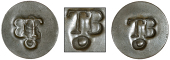 Tobago, Authority of November 1798, Stampee (valued at Twopence-Farthing), a crowned C type plain copper flan, rev....