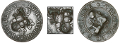 Tobago, ——— Stampee, a Cayenne 2 Sous, 1789a, obv. countermarked with incuse tb, annulet added later to...