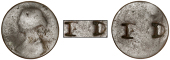 Trinidad, ——— Stampee, ENGLAND, Victoria, Halfpenny, 1864, rev. countermarked with incuse fd, 4.52g/69.7 gr...