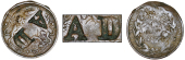 Trinidad, Antoine Declos, Stampee, EIC, Quarter-Anna, 1835, obv. countermarked with incuse ad, 6.16g/95.0 gr (Lyall...