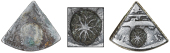 Curaçao, ——— Eighteen Stuivers, MEXICO, a cut fifth segment of an 8 Réales, Mexico City, with crenated...