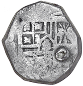 USA, Colonial New York, viceroyalty of peru, temp. Philip IV, cob 4 Réales, Potosí, with a small but pronounced...