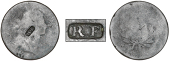 USA, Colonial New York, One Cent, U.S.A., Cent [1796-1807], draped bust type, obv. countermarked rf raised within a...