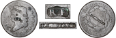 USA, Colonial New York, One Cent, U.S.A., Cent, 1810, obv. countermarked rf raised within a rectangular indent, rev....