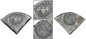 USA, New Orleans, Quarter-Dollar (presumably valued at 25 Cents, c. 1812-14), a lightweight cut quarter segment of a...