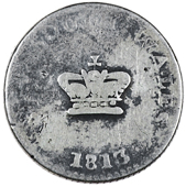 Australia, ——— ‘Dump’ (valued at Fifteen Pence), a circular centre segment from the Five Shilling Holey...