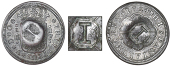Unattributed, SPAIN, Philip V, Two Réales (Pistareen), 1724f, Segovia, obv. countermarked with incuse i within an...