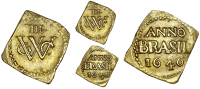 Brazil, Pernambuco, Geoktrooieerde Westindische Compagnie, 3 Guilders, 1646, Recife, struck on a square flan, gwc...