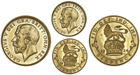 George V (1910-1936), 1924 Proof or Trial, by B. Mackennal, in gold, edge grained, 2.89g/12h (WR 430, this coin;...