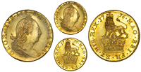 George III (1760-1820), Pre-1816 issues, Pattern Third-Guinea, 1776, by R. Yeo, in gold, laureate bust right, rev....