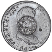 Scotland, BUTE-SHIRE, Rothsay, a Mexico, Ferdinand VII, 8 Réales, 1819jj, Mexico City, obv. countermarked rothsay...