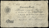 Early Private Banks, Guernsey Bank, One Pound, 10 April 1809, no. 669, payable in ‘A Bank of England Note’,...