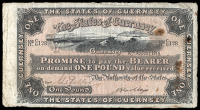 Guernsey, States of Guernsey, pre-1941, One Pound, 10 August 1914, C/G 128, Le Pelley-Collings signatures (McCammon...
