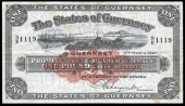 Guernsey, States of Guernsey, pre-1941, One Pound, 9 March 1940, S/E 1119, signature of H.E. Marquand (McCammon GN...