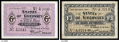 Guernsey, States of Guernsey, German Occupation, Sixpence, 1 January 1943, A/N 3241 (McCammon GN 35iii; Pick 28)....