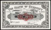Guernsey, States of Guernsey, German Occupation, One Pound, 1 January 1943, S/1 2827 (McCammon GN 41ii; Pick 33)....