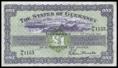 Guernsey, States of Guernsey: L.A. Guillemette, One Pound, 1 March 1957, 16/N 1155 (McCammon GN 44; Pick 43a). Good...