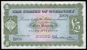Guernsey, States of Guernsey: L.A. Guillemette, Five Pounds, 1 December 1956, 2/C 2876 (McCammon GN 45; Pick 44)....