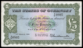 Guernsey, States of Guernsey: L.A. Guillemette, Five Pounds, 1 March 1965, 2/U 0805 (McCammon GN 45; Pick 44). Very...