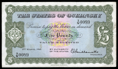 Guernsey, States of Guernsey: L.A. Guillemette, Five Pounds, 1 March 1965, 2/W 0089 (McCammon GN 45; Pick 44). A few...