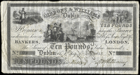 Early Irish Issues, Co. Dublin, Dublin, Gibbons & Williams, Ten Pounds, 1 July 1833, no. 99, signed by J. Williams...