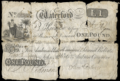 Early Irish Issues, Co. WATERFORD, Waterford, One Pound, 2 November 1809, no. 3916, for Samuel Roberts, John Roberts...