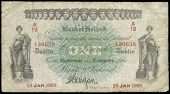 The Bank of Ireland, One Pound, 29 January 1926, A/19 136658, signature of J.A. Gargan (BA 85; Pick A39b). Very good...