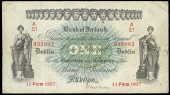 The Bank of Ireland, One Pound, 11 February 1927, A/21 935982, signature of J.A. Gargan (BA 85; Pick A39b). A few...