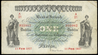 The Bank of Ireland, One Pound, 11 February 1927, A/21 935982, signature of J.A. Gargan (BA 85; Pick A39b). A few...