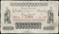 The Bank of Ireland, Five Pounds, 11 December 1918, T/28 36103, signature of W.H. Baskin (BA 67b: Pick –). Two...