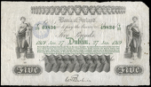 The Bank of Ireland, Five Pounds, 27 January 1919, T/29 49834, signature of W.H. Baskin (BA 68, this note...