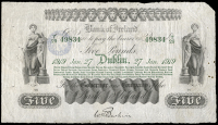 The Bank of Ireland, Five Pounds, 27 January 1919, T/29 49834, signature of W.H. Baskin (BA 68, this note...