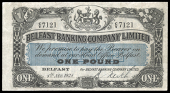 Belfast Banking Co Ltd, One Pound, 4 November 1924, C/Y 7121, signature of R. Keith (BB 63; Pick 126a). Tiny hole at...