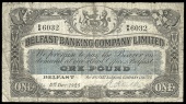 Belfast Banking Co Ltd, One Pound, 5 December 1925, D/B 6032, signature of R. Keith (BB 63; Pick 126a). Grubby,...