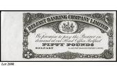 Belfast Banking Co Ltd, Fifty Pounds, uniface proof on paper (BB 86; Pick 130). About uncirculated 	£200-250