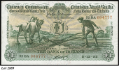 Currency Commission: Consolidated Issues, The Bank of Ireland, One Pound, 5 December 1935, 52BA 004777,...