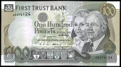 First Trust Bank, One Hundred Pounds, 10 January 1994, AE 074124, signature of E.F. McElroy (FT 6; Pick 135)....