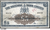 The National Bank Ltd: Northern Ireland, Five Pounds, 1 August 1933, no. 40030, signature of F.H. Green (NA 75; Pick...