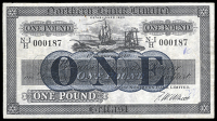 Northern Bank Ltd: Northern Ireland, One Pound, 1 January 1940, N-1/H 000187, signature of F.W. White (NR 68; Pick...