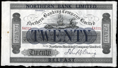 Northern Bank Ltd: Northern Ireland, Twenty Pounds, overprint on original issue of 20 October 1921, A 4323,...