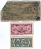 Republic, Industrial Development Bank of China, Ten Cents (2), 1927, 1928 no. 1028173 (Pick 497a, 499a); Land Bank...