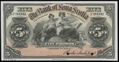 Non Government Issues, The Bank of Nova Scotia, Five Pounds, 2 January 1920, no. 000000, stamped SPECIMEN twice on...